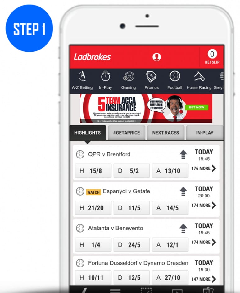 How To Claim Your Ladbrokes Grid Card Step 1