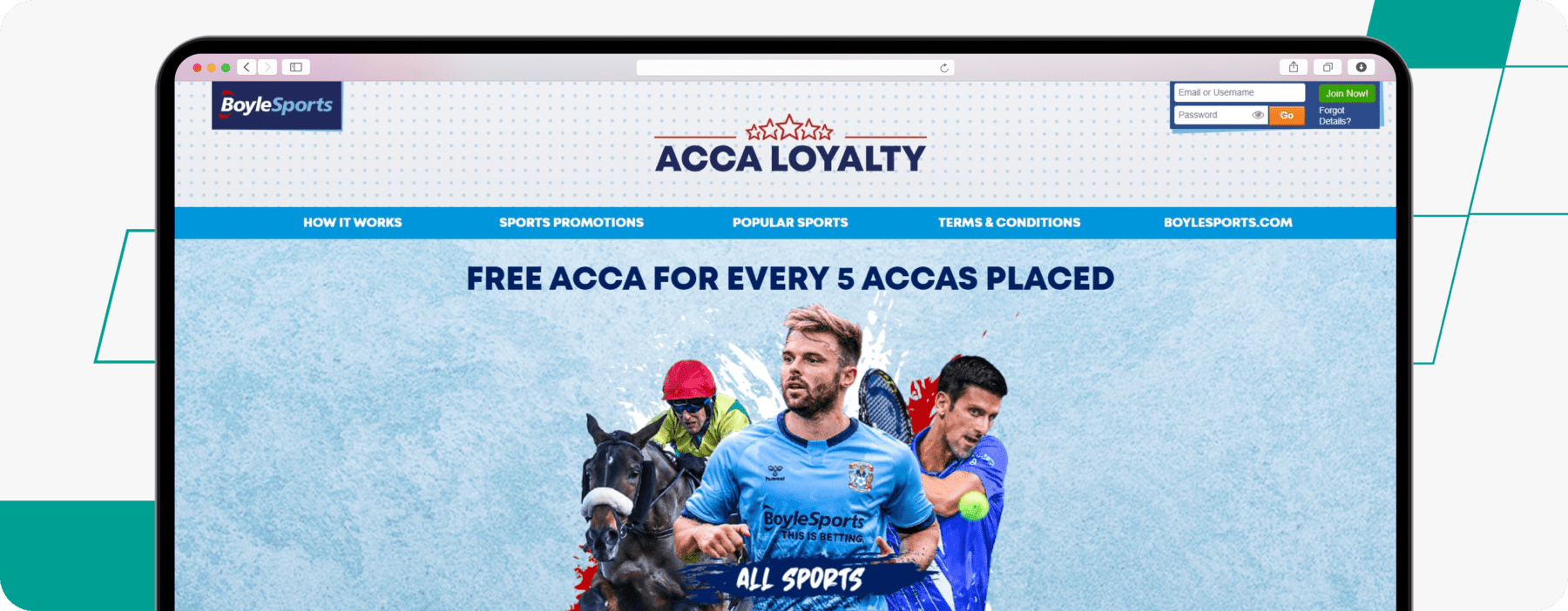 boylesports acca loyalty desktop screenshot